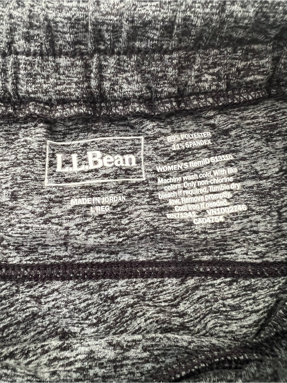 Super Soft L.L. Bean Heathered Charcoal Women's Active Shorts Elastic Waist - Picture 2 of 7
